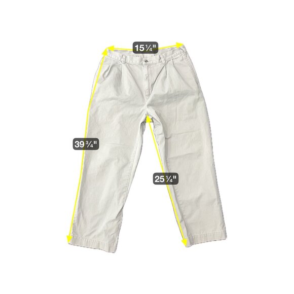 Jos A Bank Mens Beige Pleated Cotton Pants Size 36W X 29L - Picture 6 of 8